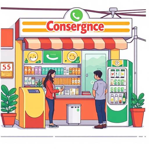 Illustration of recharging at a convenience store cashier